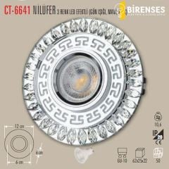 CATA CT-6641 Nilüfer Dekoratif Cam Spot