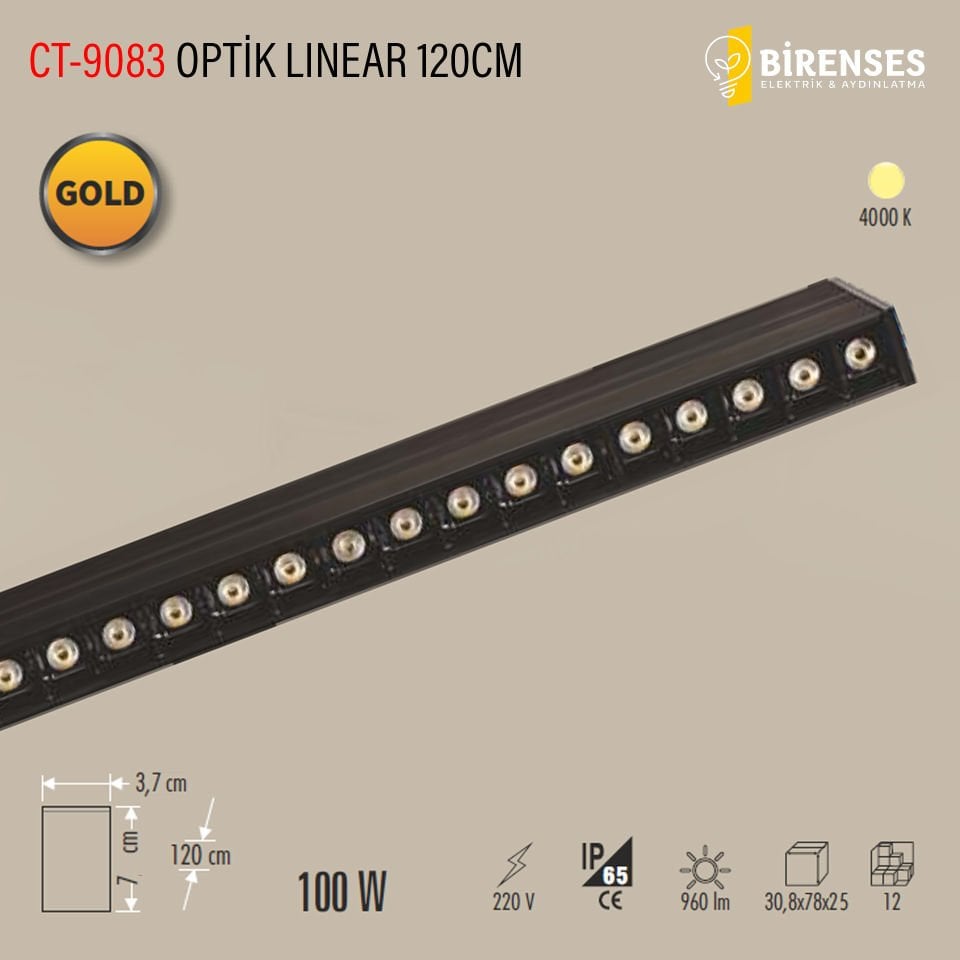 CATA CT-9083 100W 120cm Optik Linear Armatür 4000K