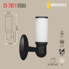 CATA CT-7011 Roma Bahçe Armatürü (Aplik)(E27)