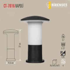CATA CT-7016 Napoli Bahçe Armatürü (27 Cm )(E27)