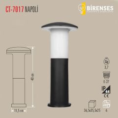 CATA CT-7017 Napoli Bahçe Armatürü (40 Cm)(E27)