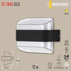 CATA CT-7044 12W Gozo Led Aplik Dış Mekan