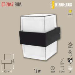 CATA CT-7047 12W Bora Led Aplik Dış Mekan