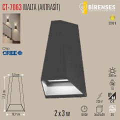 CATA CT-7063 Malta Dış Mekan Led Aplik