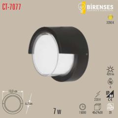 CATA CT-7077 7W Bora Led Bahçe Aplik