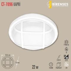 CATA CT-7096 22W Kapri Led Armatür (Beyaz Kasa)