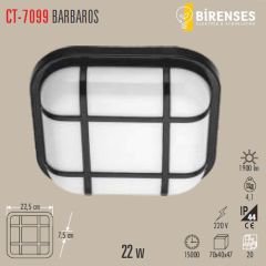CATA CT-7099 22W Barbados Led Armatür (Siyah Kasa)