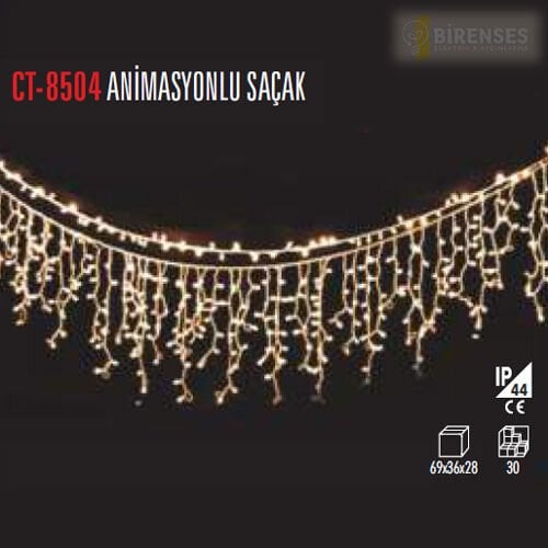 CATA CT-8504 Anim. Saçak 3m 140led Gün.+Beyaz 45x65cm Ip44