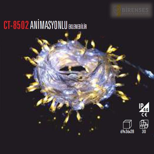 CATA CT-8502 Animasyonlu Ekl. 6m 220 Led Gün.+Beyaz Ip44