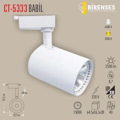CATA CT-5333G 30W Babil Led Ray Armatür Beyaz Kasa Günışığı