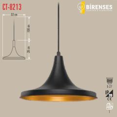 CATA CT-8213 Dekoratif Sarkıt Armatür (Siyah+Sarı+32Cm)