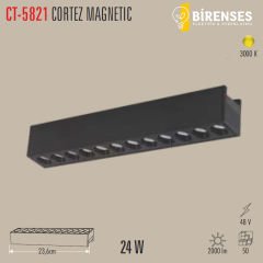 CATA CT-5821 24W Cortez Magnetic Spot Siyah Günışığı