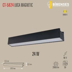 CATA CT-5824 24W Luca Magnetic Spot Siyah Günışığı