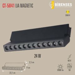 CATA CT-5841 24W Lia Magnetic Spot Siyah Günışığı