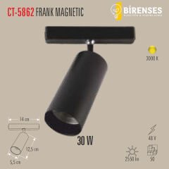 CATA CT-5862 30W Frank Magnetic Spot Siyah Günışığı