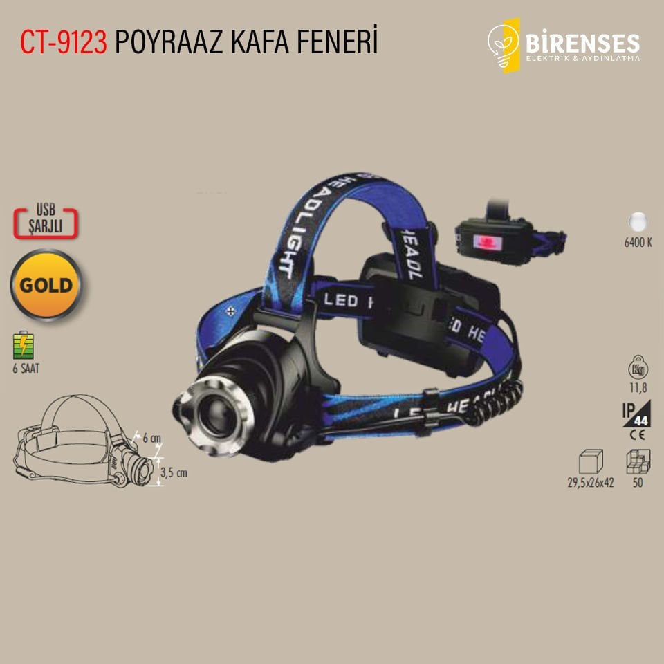 CATA CT-9123 Poyraz Led Kafa Feneri