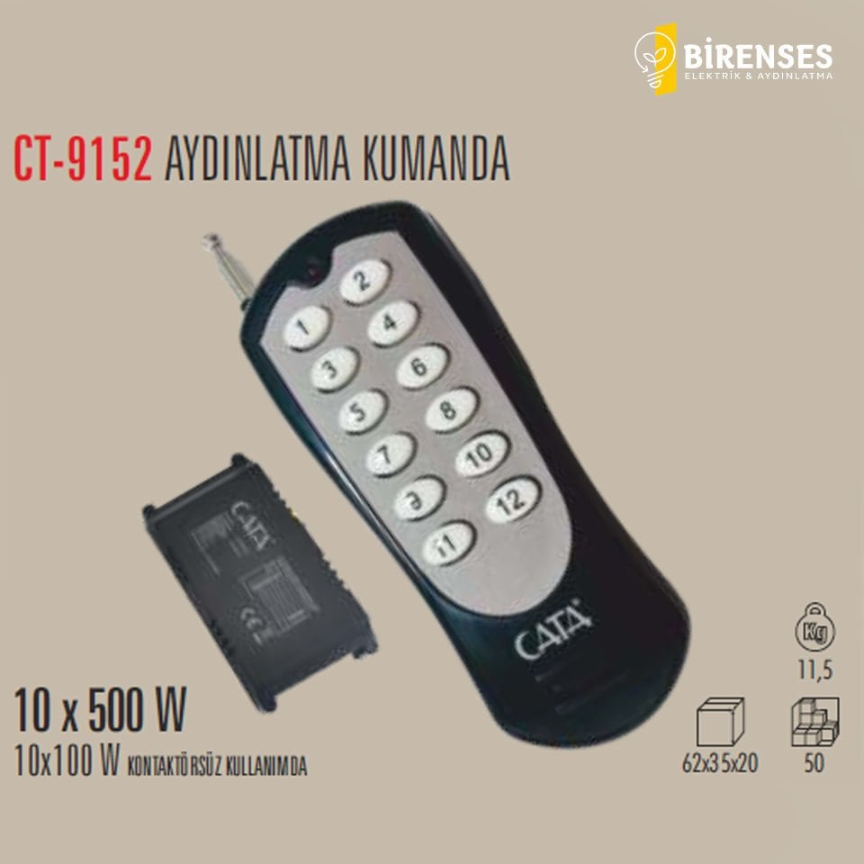 CATA CT-9152 Aydınlatma Kumandası (10X50W)