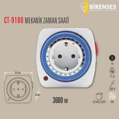 CATA CT-9180 Mekanik Zaman Saati 3680W