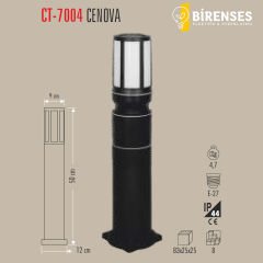 CATA CT-7004 Cenova Bahçe Armatürü (E-27 Duy) (50 Cm)