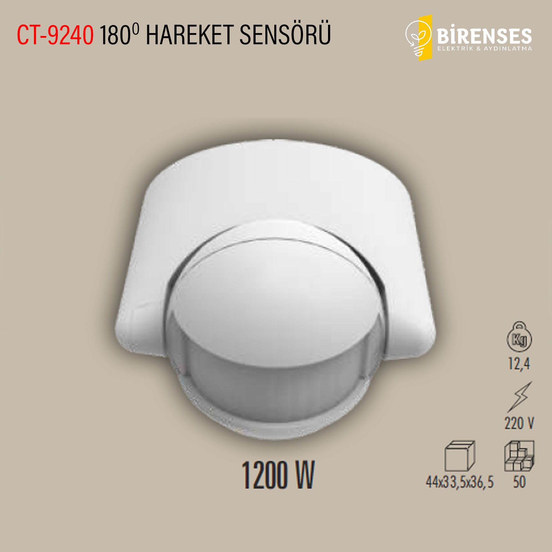 CATA CT-9240 180 Derece Hareket Sensörü 1200W