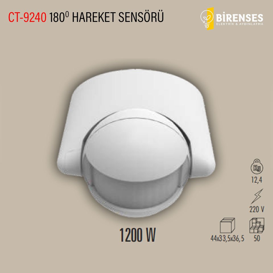 CATA CT-9240 180 Derece Hareket Sensörü 1200W