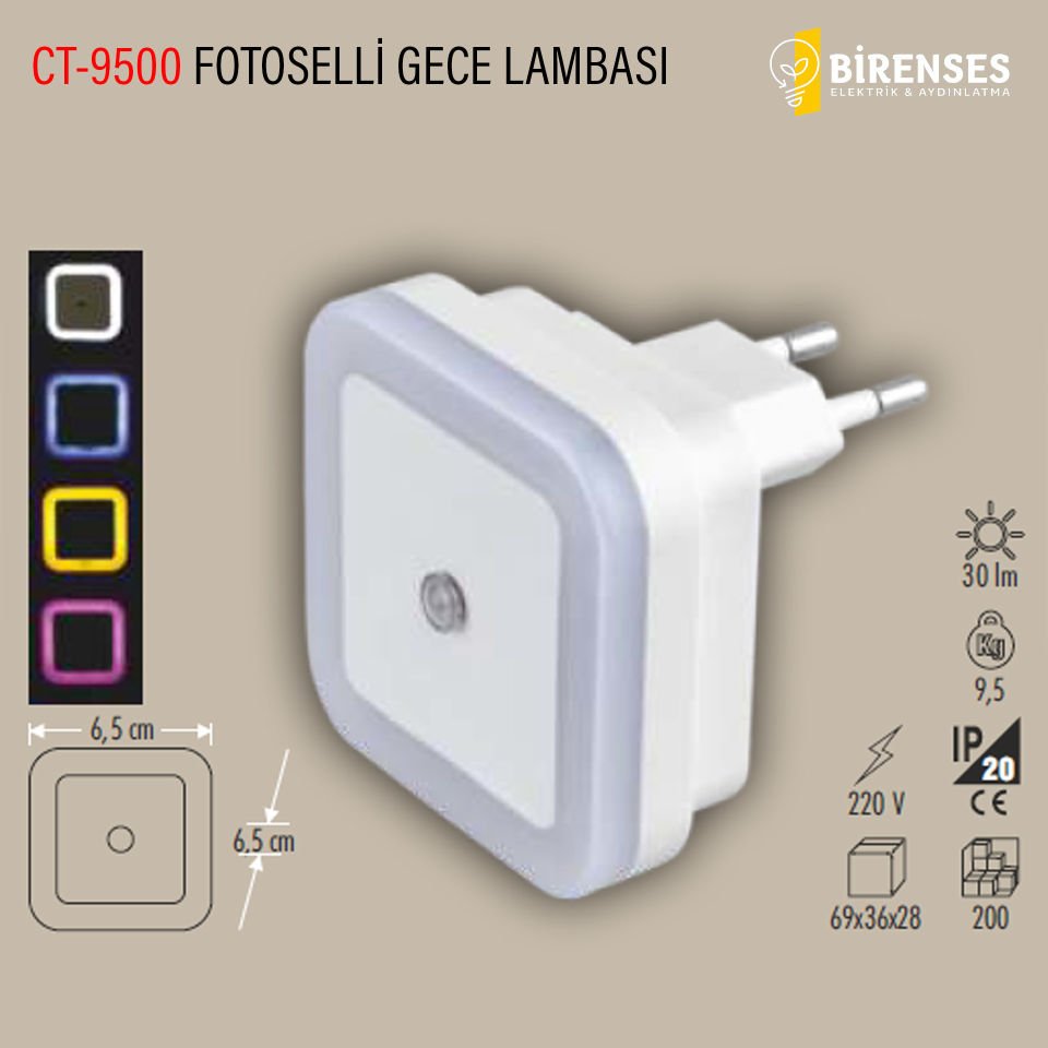 CATA CT-9500 Fotoselli Gece Lambası
