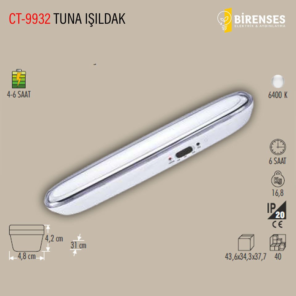 CATA CT-9932 Tuna Led Işıldak Beyaz