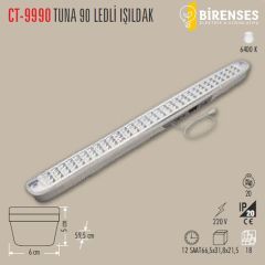 CATA CT-9990 Tuna 90 Ledli Işıldak Beyaz