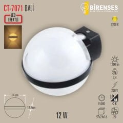 CATA CT-7071 12W Bali Dış Mekan Led Aplik