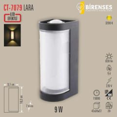 CATA CT-7079 9W Lara Dış Mekan Led Aplik