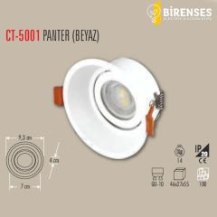 CATA CT-5001 Panter Yuvarlak Spot - Beyaz Boş Kasa
