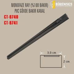 CATA CT-9741 Monofaze ( 2M ) Ray Siyah Pvc Gövde Bakır Kanal