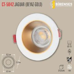 CATA CT-5042 Jaguar Yuvarlak Spot - Beyaz-Gold Boş Kasa