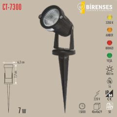 CATA CT-7300Y 7W Led Kazıklı Bahçe Armatürü Yeşil