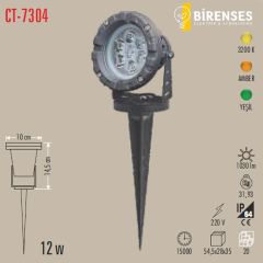 CATA CT-7304G 15W Power Led Kazıklı Bahçe Armatürü Günışığı