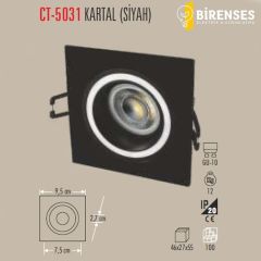 CATA CT-5031 Kartal Kare Spot - Siyah Boş Kasa