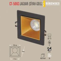 CATA CT-5063 Jaguar Kare Spot - Siyah-Gold Boş Kasa