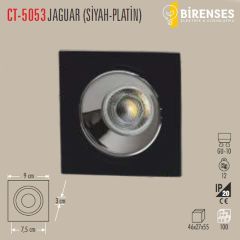 CATA CT-5053 Jaguar Kare Spot - Siyah-Platin Boş Kasa