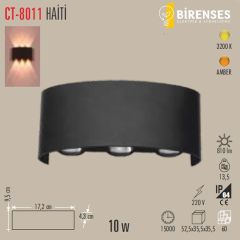 CATA CT-8011A 10W Haiti Led Aplik Dış Mekan Amber