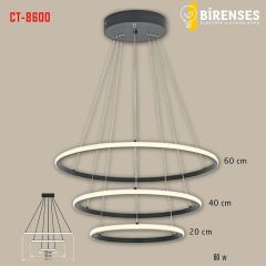 CATA CT-8600 3 Renk Kumandalı Linear Led Avize