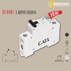 CATA CT-9181 2 Amper Sigorta C Tipi Monofaze