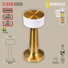 CATA CT-8436 Denver Şarjlı Masa Lambası