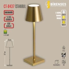 CATA CT-8437 İstanbul Sarjlı Masa Lambası