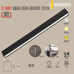 CATA CT-9081G 60W 120Cm Gold Linear Armatür Günışığı