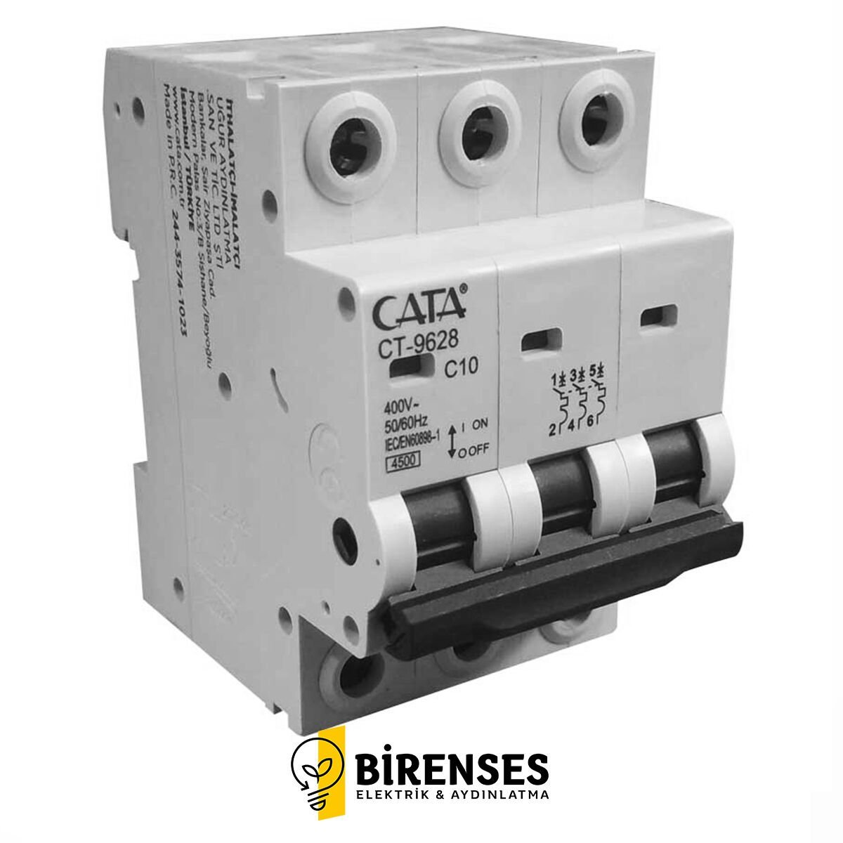 CATA CT-9628 3X10 Amper Sigorta (C Tipi / Trifaze / 4.5 Ka)