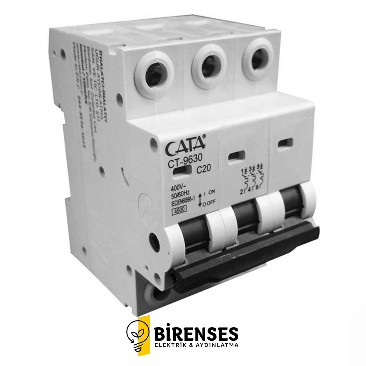 CATA CT-9630 3X20 Amper Sigorta (C Tipi / Trifaze / 4.5 Ka)