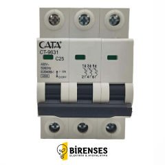 CATA CT-9631 3X25 Amper Sigorta (C Tipi / Trifaze / 4.5 Ka)