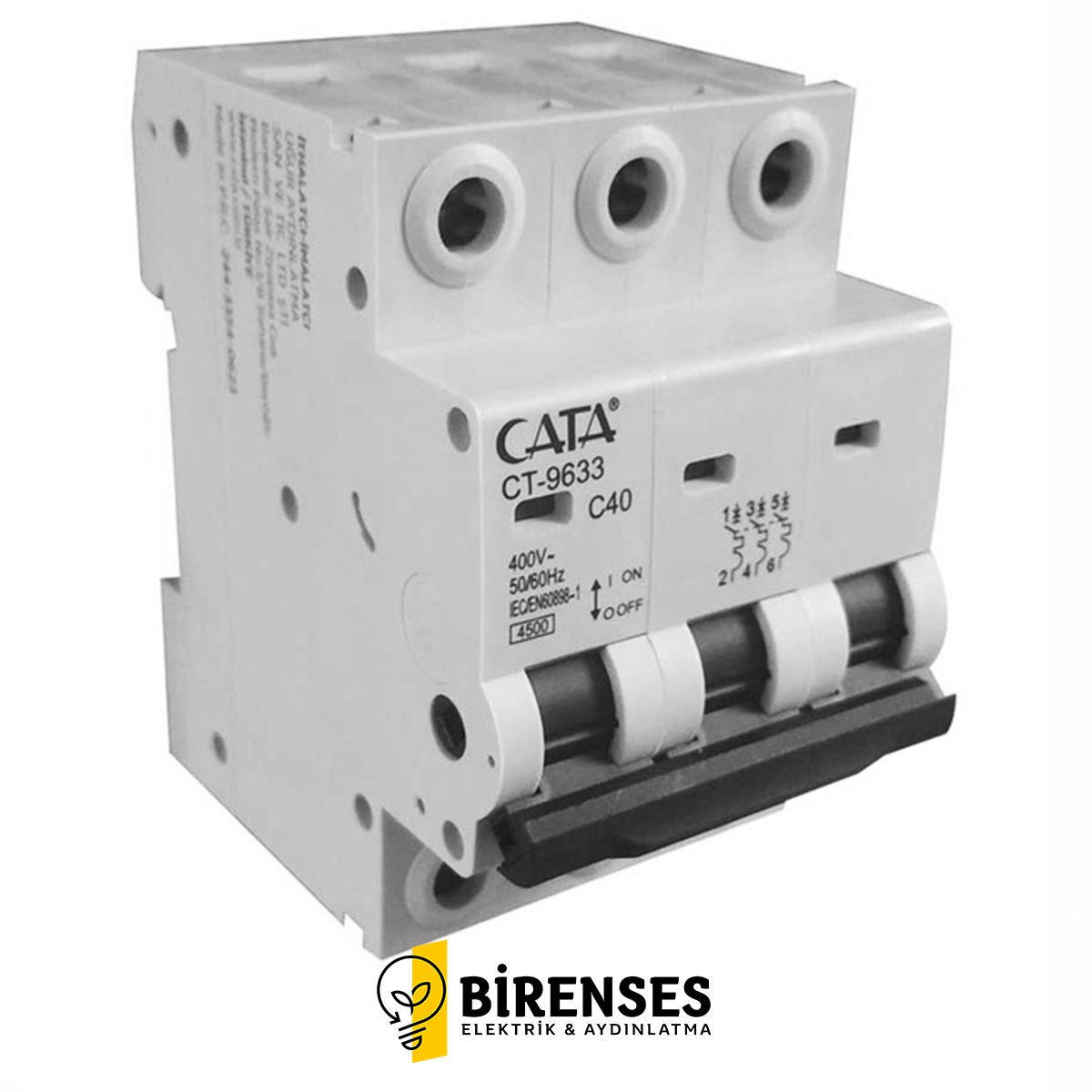 CATA CT-9633 3X40 Amper Sigorta (C Tipi / Trifaze / 4.5 Ka)