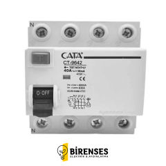 CATA CT-9642 4X40 Amper Kaçak Akım Rölesi (30 Ma / Trifaze / 6 Ka)